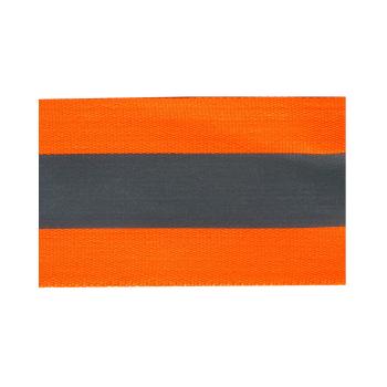 Reflexband Neonorange-Silber Breite 25 mm